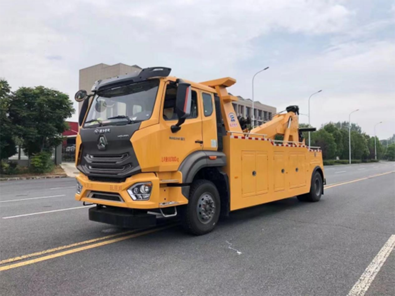 國(guó)六重汽豪瀚拖吊聯(lián)體黃牌清障車